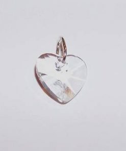 Pandantiv - Inima multifatetata cu agatatoare din argint