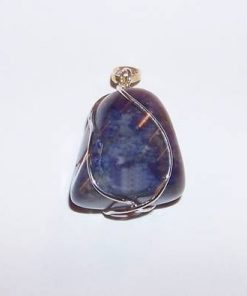 Pandantiv din lapis lazuli in montura din argint