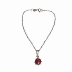 Merkaba din cristal de jasp roscat - ARGINTAT