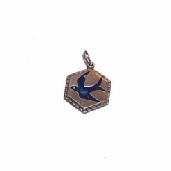 Merkaba din cristal de jasp roscat - ARGINTAT