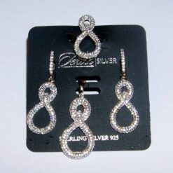 Set din argint cu marcasite - cifra 8