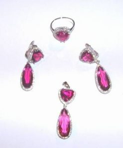 Set din argint cu cristale de spinel