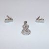 Set din argint cu marcasite, in forma de cifra 8