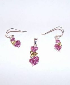Inima din cristal Swarovski multifatetat pe lant din argint