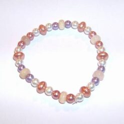 Bratara pe elastic cu piatra lunii si perlute