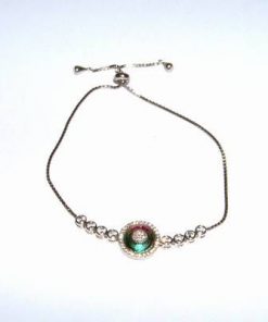 Spirala Reiki din argint cu topaz blu,pe lantisor din argint