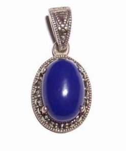 Pandantiv din argint cu lapis lazuli si marcasite