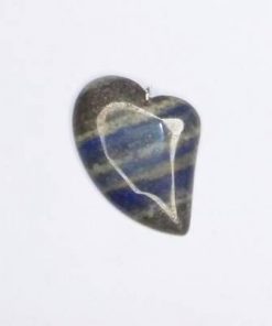 Pandantiv in forma de inima din cristal de lapis lazui