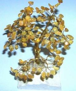 Copacel cu cristale de chihlimbar pe suport ceramic