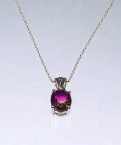 Pandantiv cu topaz mistic din argint 925 pe lant din argint