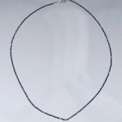Colier din spinel (diamant negru) cu inchizatoare din argint
