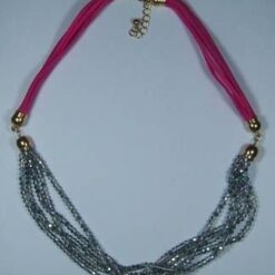 Colier fantezie cu 5 siraguri de cristale magice