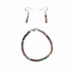 Set din argint 925 si turmalina multicolora/melon Set din argint 925 si turmalina multicolora/melon