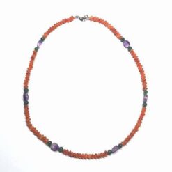 Bratara din argint cu cristal de carneol si marcasite