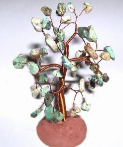 Copacel cu cristale de amazonit pe suport