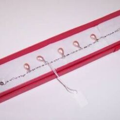 Bratara din argint rodiat cu perle roz