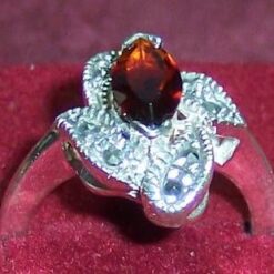 Inel din argint cu marcasit si cristale Swarovski