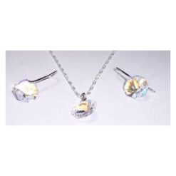 Set de bijuterii din argint si cristale Swarovski