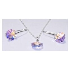 Set de bijuterii din argint si cristale Swarovski