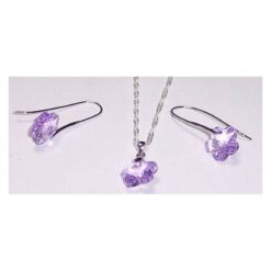 Set de bijuterii din argint si cristale Swarovski