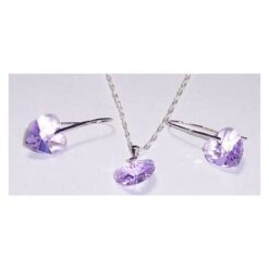 Set de bijuterii din argint si cristale Swarovski