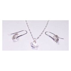 Set de bijuterii din argint si cristale Swarovski