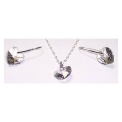 Set de bijuterii din argint si cristale Swarovski