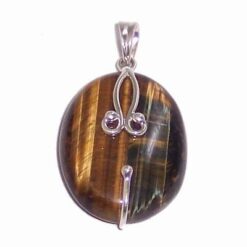 Pandant din argint cu ochi de tigru