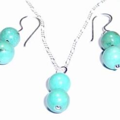 Set din argint si cristale de turcoaz