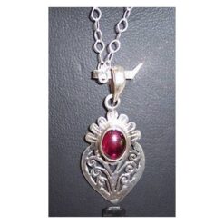Pandantiv din argint si cristal de granat
