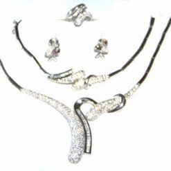 Set de bijuterii din argint rodiat - pentru ocazii speciale
