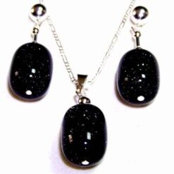 Set de bijuterii din argint si piatra soarelui