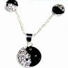 Set de bijuterii cu Yin-Yang si Swarovski - model unicat!