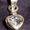 Pandantiv din argint cu cristal, in forma de inima
