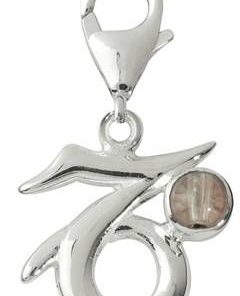 Pandantiv unisex din argint cu cristal de stanca - Capricorn