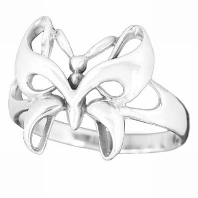 Inel celtic din argint cu fluturele evolutiei spirituale