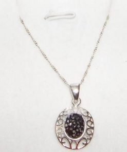 Inel din argint cu marcasit si cristale Swarovski