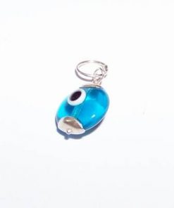 Ochiul lui Horus in montura de argint - bleu/transparent