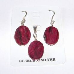 Set din argint cu rubin