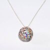 Sfera din argint cu cristale Swarovski multicolorate