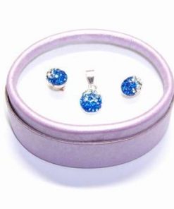 Set din argint cu cristale Swarovski - albastru
