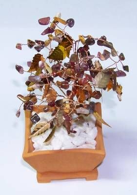 Copacel cu cristale de mookait si frunze - mediu