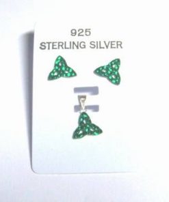 Set din argint cu cristale Swarovski - verde