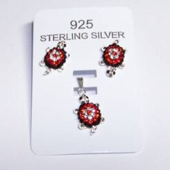 Inima din cristal Swarovski multifatetat pe lant din argint