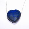 Pandantiv - inima din lapis lazuli pe lant din argint