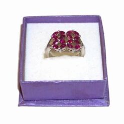 Inel din argint cu rubin - Cifra 8 dubla