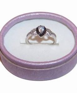Inel de logodna din argint cu cristale Swarovski