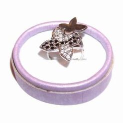 Inel din argint cu Fluturii Pasiunii si strasuri+turmalina