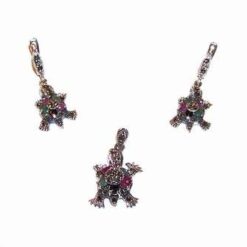 Set din argint cu broscutele sanatatii