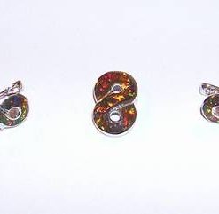 Set din argint - cifra 8 - cu topaz mistic